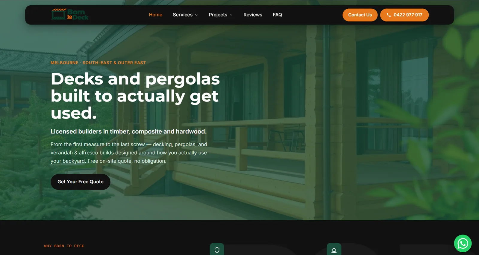Born to Deck home page hero